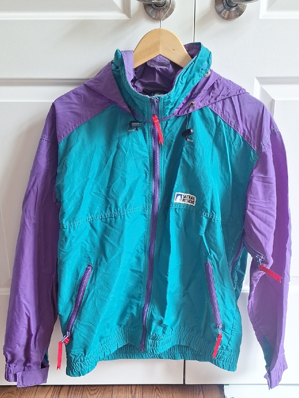 Sierra Designs 90s Teal & Purple Windbreaker Jacket